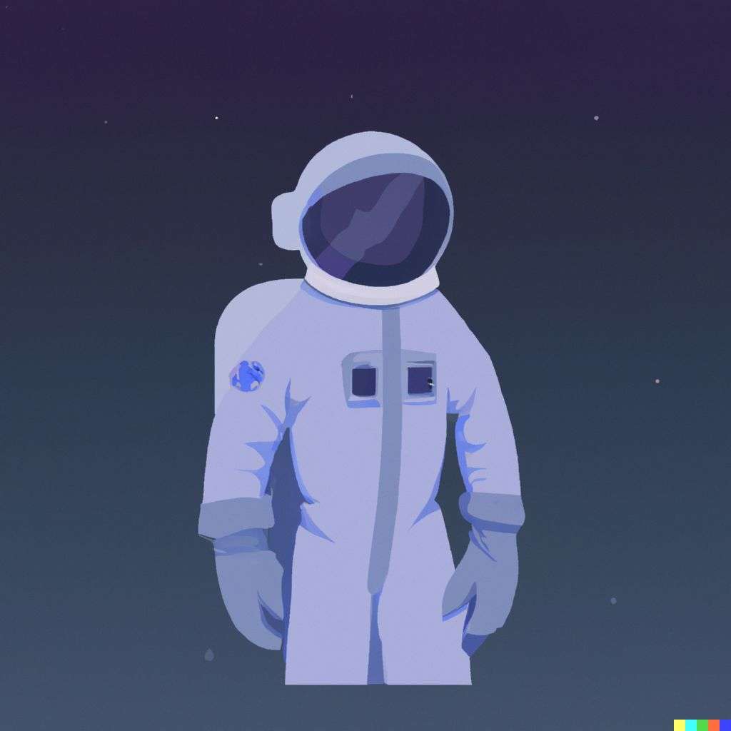 an astronaut, digital art created in Procreate